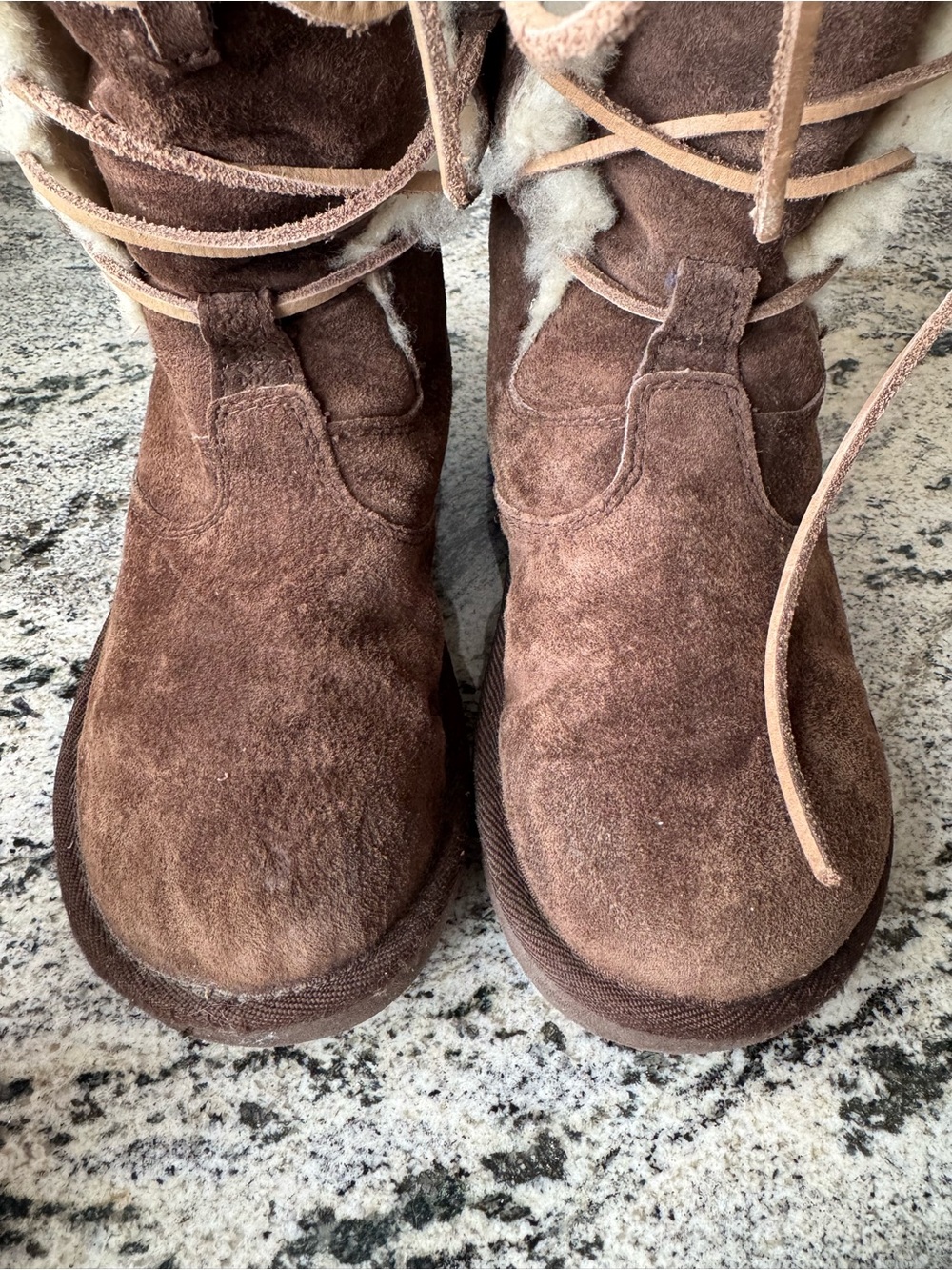 Vintage UGG Australia Whitley Tall Suede Sheepskin Lace Up Boot. Size 5. VGUC - Picture 5 of 8